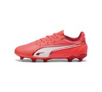 PUMA Scarpe da calcio KING MATCH FG/AG per ragazzi, Scarpe, Glowing Rosso/Bianco/Rosso Fire, 36 36