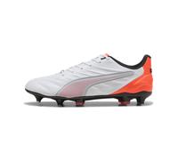 PUMA Scarpe da calcio KING PRO MxSG unisex, Scarpe, Bianco/Silver/Glowing Rosso, 45 45