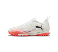 PUMA Scarpe da calcio senza lacci dal taglio medio FUTURE 8 MATCH TT per ragazzi, Scarpe, Bianco, 37 37