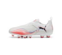 PUMA Scarpe da calcio senza lacci FUTURE 8 MATCH FG/AG per ragazzi, Scarpe, Bianco/Nero/Glowing Rosso, 35 35
