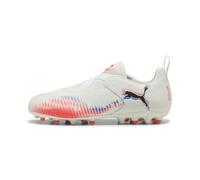 PUMA Scarpe da calcio senza lacci FUTURE 8 MATCH MG per ragazzi, Scarpe, Bianco/Nero/Glowing Rosso, 37.5 37.5