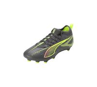 PUMA Scarpe da Calcio Ultra 5 Match FG/AG per Ragazzi 38.5, Matte Aged Silver Yellow Alert Blue Gray