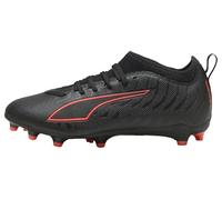 PUMA Scarpe da Calcio Ultra 6 Match FG/AG JR, Colore Nero e Rosso, Taglia 42, Puma Nero PUMA Rosso, 33 EU