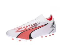 Puma Scarpe da Calcio Ultra Match MG Uomo, Puma White Puma Black Fire Orchid, 45 EU