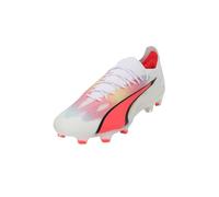 PUMA Scarpe da Calcio Ultra Ultimate FG/AG White Black Fire Orchid Red