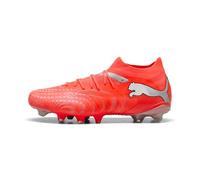 PUMA Scarpe da Calcio Unisex Future 9 Match Fg/AG, Glowing Red PUMA White PUMA Black PUMA Silver, 42 EU