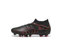 PUMA Scarpe da Calcio Unisex Future 9 Match FG/AG, Nero-Rosso incandescente, Grigio Forte, 40, Puma Nero Rosso Brillante Grigio Forte, 41 EU