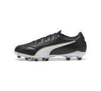 PUMA Scarpe da Calcio Unisex King 20 Match FG/AG, Nero e Oro Bianco, Numero 42, Puma Nero PUMA Bianco PUMA Oro, 43 EU