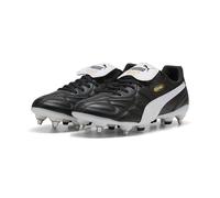 PUMA Scarpe da Calcio Unisex King Top MXSG, Nero Bianco Oro, Numero 40, Puma Nero PUMA Bianco PUMA Oro, 40.5 EU