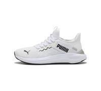 PUMA Scarpe da Corsa SOFTRIDE Enzo 5 Slip Tech Unisex, Bianco, Nero-Grigio Eco, 40, Puma Bianco PUMA Nero Grigio Echo, 41 EU