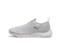 PUMA Women Softride Remi Slip-on Knit Wn's Scarpe da corsa su strada, Ash Gray Puma White Rose Gold, 36 EU