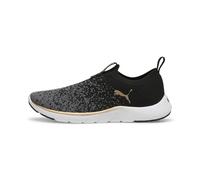 PUMA Scarpe da corsa tramate SOFTRIDE Remi slip-on da donna, Scarpe, Nero/Oro/Cool Dark Grigio, 36 36