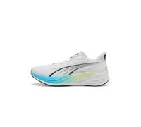 PUMA Scarpe da Corsa Unisex Darter PRO 2, Bianco/Blu Vibrante Nero-Mela Spritz, 39, Puma Bianco Vibrant Blue PUMA Black Apple Spritz, 40 EU