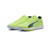 PUMA Scarpe da Corte Unisex Accelerate Turbo 4Indoor, Fizzy Light Green Terrain PUMA White PUMA Silver, 44.5 EU
