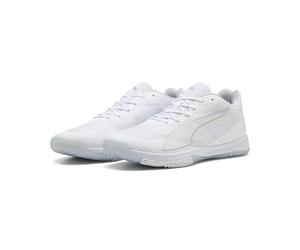 PUMA Scarpe da Corte Unisex Accelerate Turbo 4Indoor, Puma Bianco PUMA Argento Grigio Cenere, 45 EU