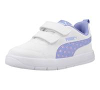Puma Scarpe da Ginnastica Courtflex V3 Dotty V Inf da Bambina, Colore: Bianco-Intenso Lavanda-Rosa Brillante, Taglia 38, Bianco Intenso Lavanda Rosa Shimmer, 5 UK Child