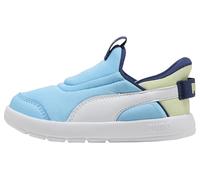 Puma Scarpe da Ginnastica Unisex Courtflex V3 SLIPTECH Inf, Colore Blu Vibrante e Bianco Mela, Taglia 40, Spritz di Mela Bianca Puma Blu Vibrante, 26 EU