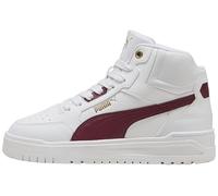 PUMA Scarpe da Ginnastica Unisex per Bambini Shuffle Downtown Mid Jr, Puma White Team Regal Red PUMA Gold, 4 UK