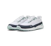 PUMA Scarpe da Golf Ignite Elevate X da Uomo 42, White Deep Navy Modern Mint Blue Green