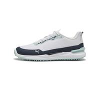 Puma Scarpe da Golf Ignite Elevate X Uomo, Puma Bianco-Profondo Navy-Modern Mint, 43 EU