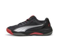 PUMA Scarpe da Padel Nova Court 43 Flat Dark Gray Black Medium Active Red