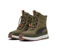 PUMA Scarpe Invernali Evolve per Ragazzi 37.5, Olive Black Orange GLO Green