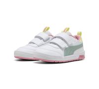 Puma Scarpe unisex per bambini Multiflex 2 Color V PS White-P, White Light Moss Green, 32 EU