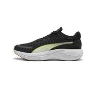PUMA Scend PRO Better Knit, Road Running Shoe Unisex-Adulto, Black-Cool Dark Gray-Alpine Snow, 45 EU