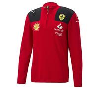 PUMA Scuderia Ferrari - 2023 Felpa Mezza Zip della Squadra - Rosso - Uomo - Taglia: XL