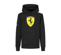 PUMA Scuderia Ferrari F1 Felpa con Cappuccio Bambino con Grande Logo Scudetto sul Petto - Nero - Taglia: 152