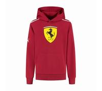 PUMA Scuderia Ferrari F1 Felpa con Cappuccio Bambino con Grande Logo Scudetto sul Petto - Rosso - Taglia: 128