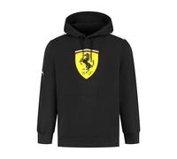 PUMA Scuderia Ferrari F1 Felpa con Grande Logo Scudetto sul Petto - Nero - Taglia: XL