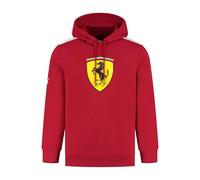 PUMA Scuderia Ferrari F1 Felpa con Grande Logo Scudetto sul Petto - Rosso - Taglia: L