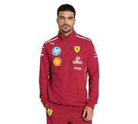 Felpa con zip corta Team Scuderia Ferrari HP 2025 da uomo XXL