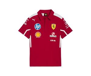 PUMA Scuderia Ferrari F1 Polo Squadra Bambino 2025 - Rosso - Taglia: 152