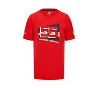 PUMA Scuderia Ferrari - Maglietta del Pilota Carlos Sainz - Rosso - Uomo - Taglia: XL