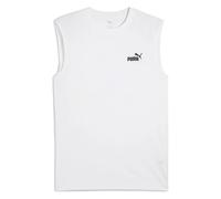 PUMA T-Shirt Senza Maniche Essentials con Logo N. 1 da Uomo XL White
