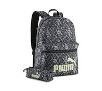 PUMA Set di Zaini Phase 20 L OneSize, Black Apple Spritz Football AOP Green