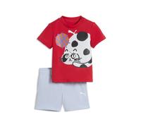 PUMA Set T-shirt e shorts Sporty Cats per bimbi ai primi passi, Accessori, Rosso, 2-4M 2-4M
