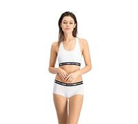 PUMA Short 604022001 Tee-Shirt, Bianco, L Donna