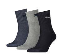 PUMA Short Crew Calzini, Navy/Grigio/Blu, 43-46 Unisex - Adulto