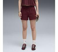 PUMA Shorts a pieghe T7 4" da donna, Abbigliamento, Rosso, XS XS