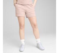 PUMA Shorts a vita alta con logo ESS N. 1 da 5” da donna, Abbigliamento, Rosa, S S
