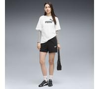 PUMA Shorts a vita alta con logo piccolo Essentials N. 1 5” da donna, Abbigliamento, Nero, XL XL