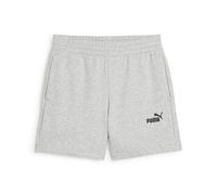 PUMA Shorts a Vita Alta con Logo Piccolo Essentials N. 1 5” da Donna M, Light Gray Heather