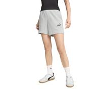PUMA Shorts a Vita Alta con Logo Piccolo Essentials N. 1 5” da Donna S, Light Gray Heather