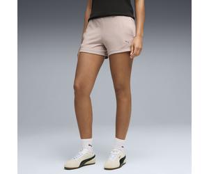 PUMA Shorts con logo Essentials Cat 4” da donna, Abbigliamento, Beige, S S