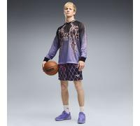PUMA Shorts da basket Melo Asteriks Printed Mesh 7" da uomo, Accessori, Viola, XL XL
