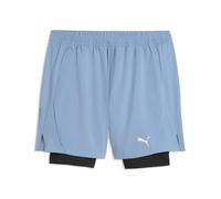PUMA Shorts da Running 2 in 1 Velocity da Uomo L, Zen Blue