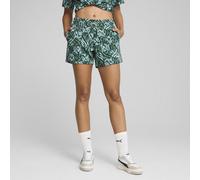 PUMA Shorts ESS GRAPHIC a vita media da 5" da donna, Abbigliamento, Verde Moon, L L